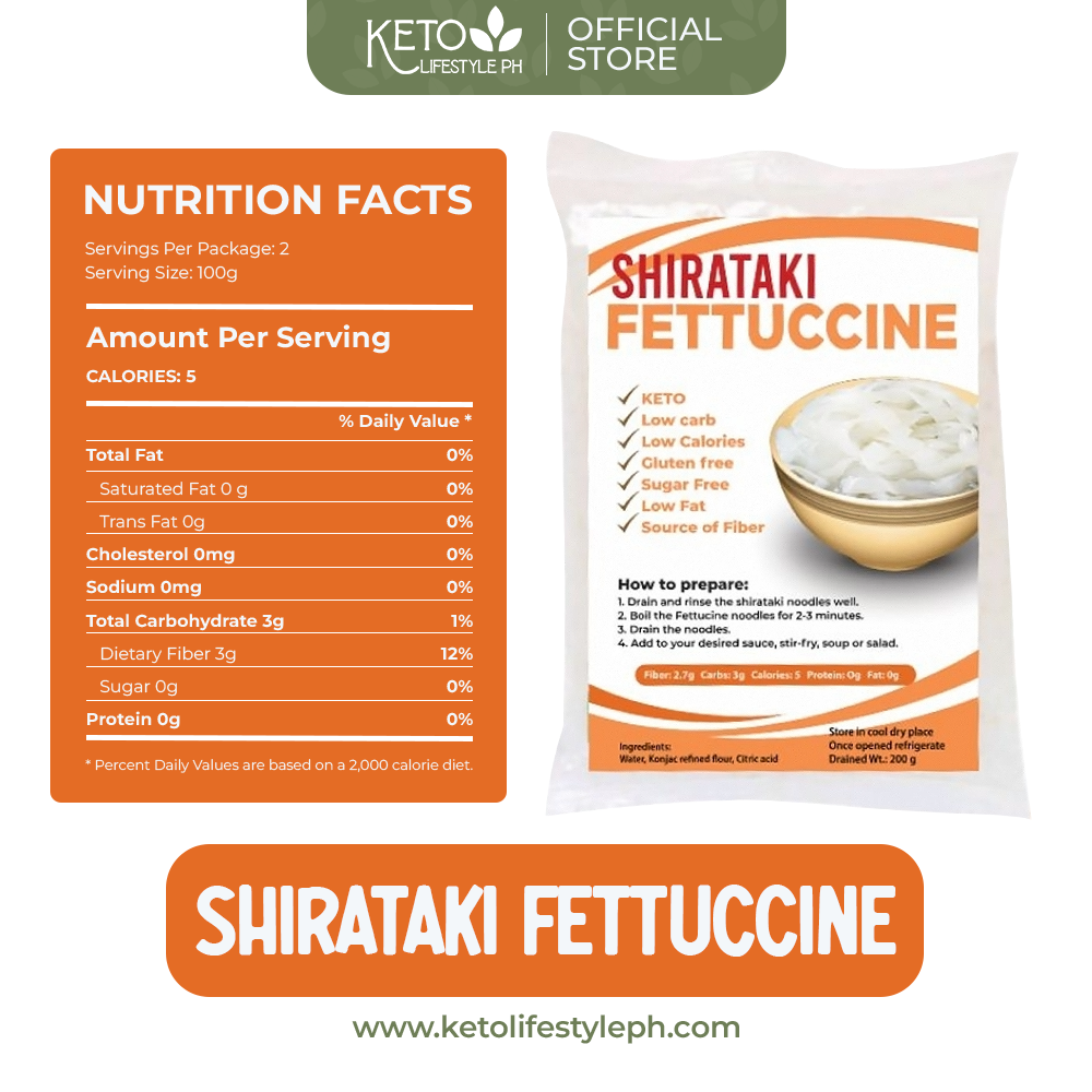 Shirataki Fettucine Noodles 200g (KETO/Diabetic Friendly/Low Carb)