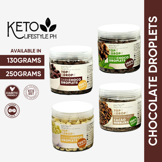 KETO White & Chocolate Droplets 130g/250g