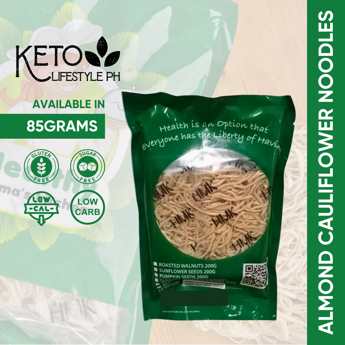 Almond Noodles w/Cauliflower (Sugar-Free | Gluten Free | Low-Carb)