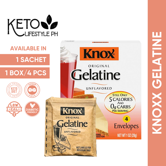 Knoxx Gelatine Unflavoured Per 1 Sachet (Keto Approved/0 Carbs/SUGAR-FREE)