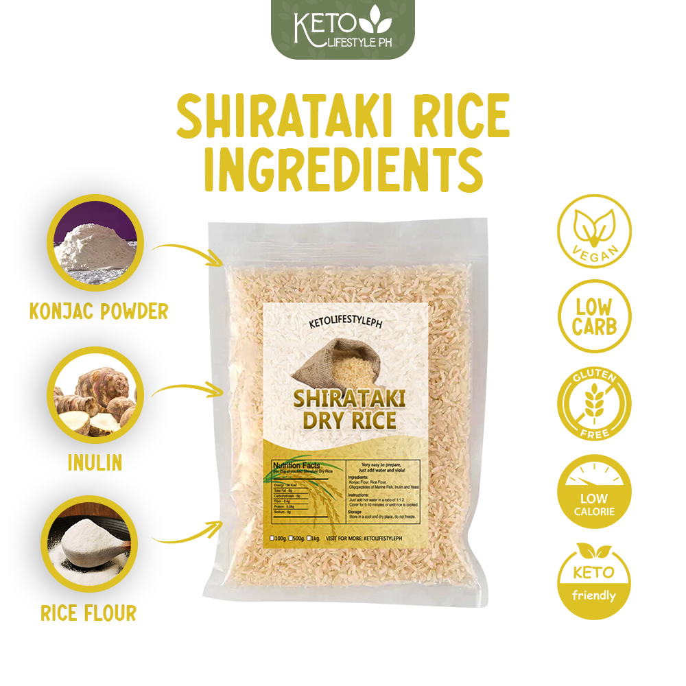 Shirataki Dry Rice 5kg plus FREE 1Kg (Keto/Low-Carb/Low-Calorie)