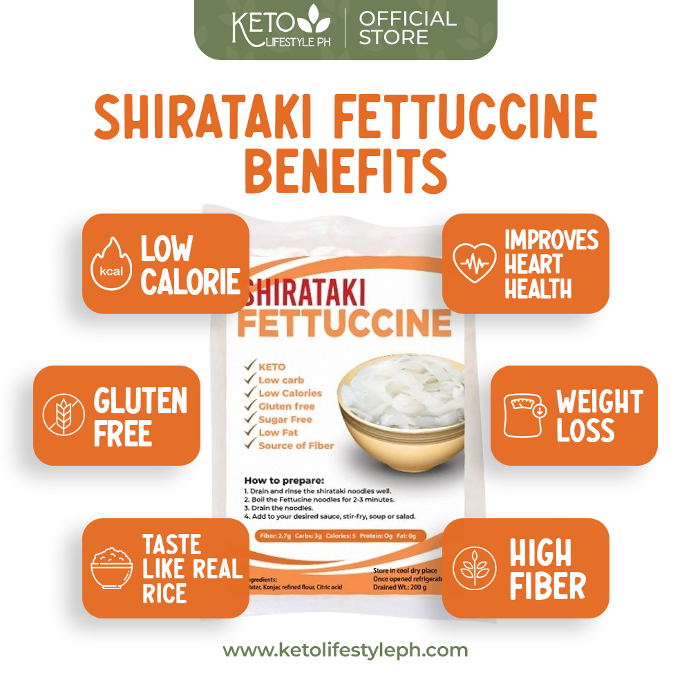 Shirataki Fettucine Noodles 200g (KETO/Diabetic Friendly/Low Carb)