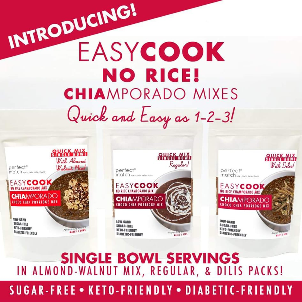 KETO Champorado Mix | Chiamporado Single Bowl 50g | SUGAR-FEE