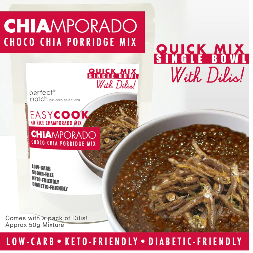 KETO Champorado Mix | Chiamporado Single Bowl 50g | SUGAR-FEE