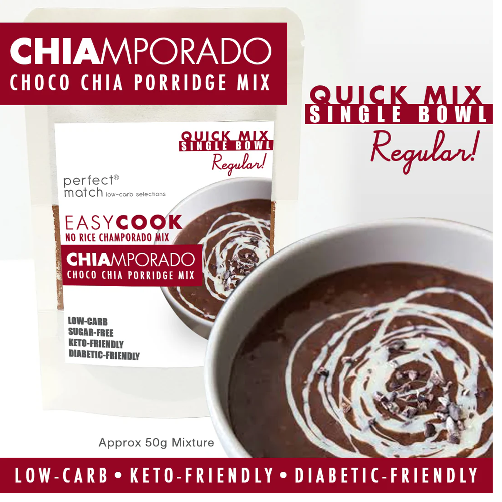 KETO Champorado Mix | Chiamporado Single Bowl 50g | SUGAR-FEE