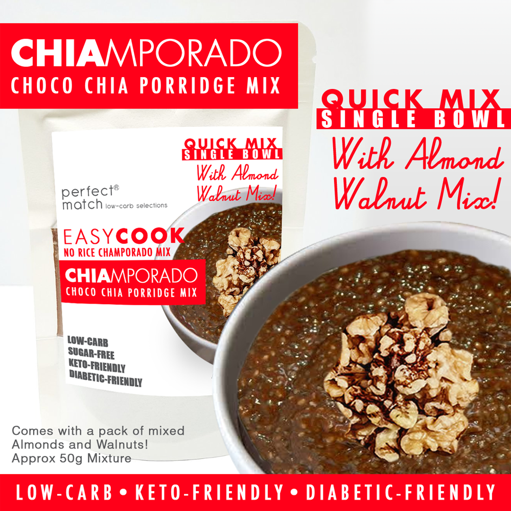 KETO Champorado Mix | Chiamporado Single Bowl 50g | SUGAR-FEE