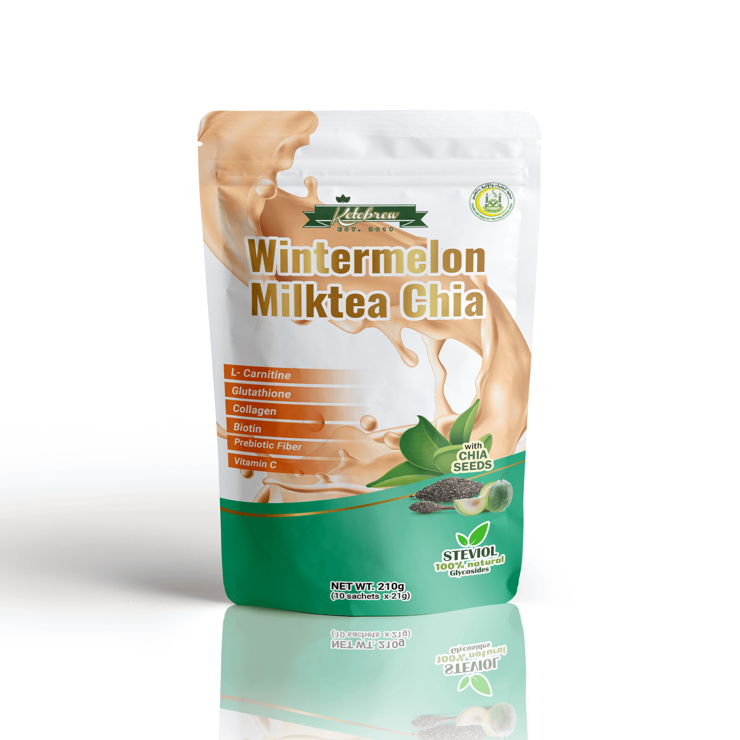 Keto Brew 1Box/10sachets (Milktea, Dark Choco, Bulletproof Dark Coffee Low-carb/Keto