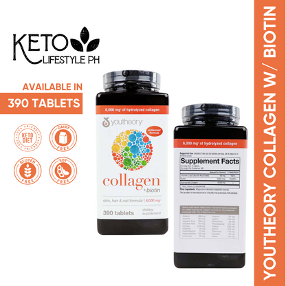 Youtheory Collagen + Biotin 390 tablets (ORIGINAL)