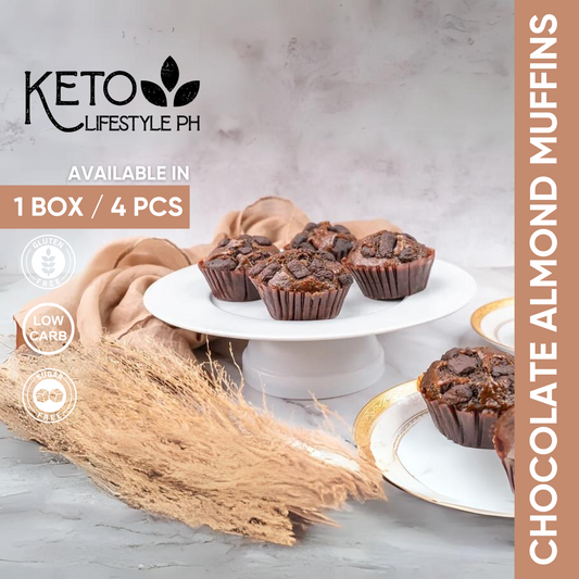 Almond Chocolate Muffins 4pcs (Low-carb/Gluten-Free)