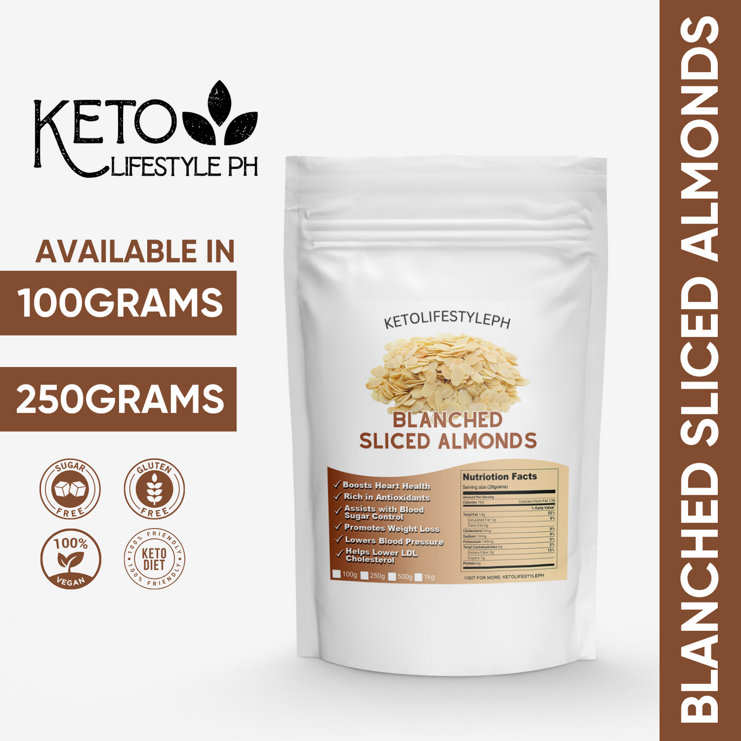 Blanched Sliced Almonds for Baking and Cooking (Keto | Low-Carb)