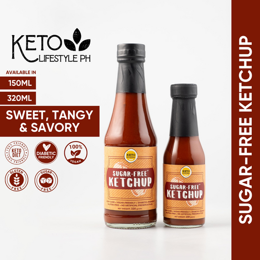 KETO Sugar-Free Ketchup 150m/320ml (Gluten-Free/Diabetic Friendly/No Preservatives)