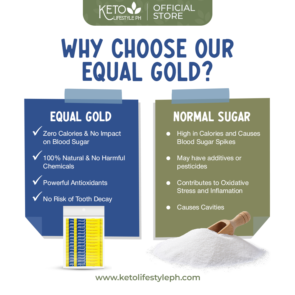 Equal Gold 100pcs/50pcs Keto Approved Sweetener