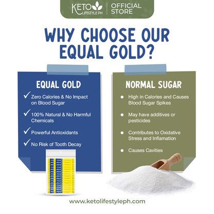 Equal Gold 100pcs/50pcs Keto Approved Sweetener