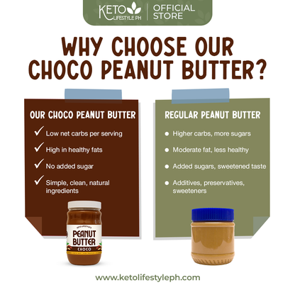 CHOCO Peanut Butter 260g/600g (SUGAR FREE/KETO APPROVED/DIABETIC FRIENDLY)