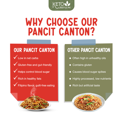 Low Carb Pancit Canton Chilimansi / Calamansi Flavor – Keto Friendly, Sugar-Free, High Fiber Instant