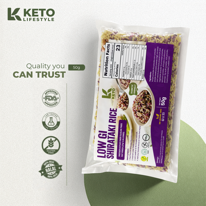 Low GI Shirataki Rice | Diabetic Friendly Rice Alternative | High Fiber | GI ≤ 55