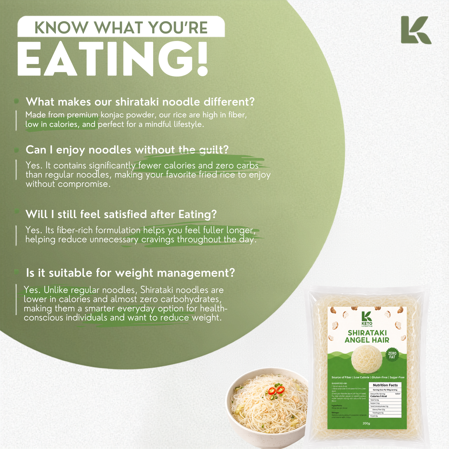 KETO Shirataki Angel Hair 200grams