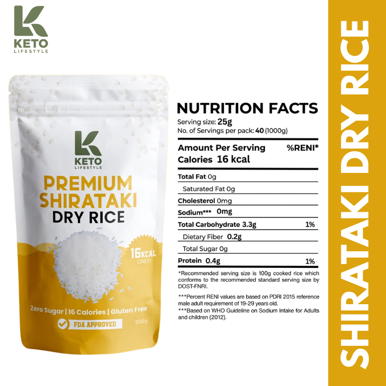 Dry | Dried Shirataki Rice Konjac (Low-carb/Low Calorie)