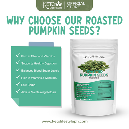 Unsalted Pumpkin Seeds - Perfectly Roasted (Keto | Low-Carb)