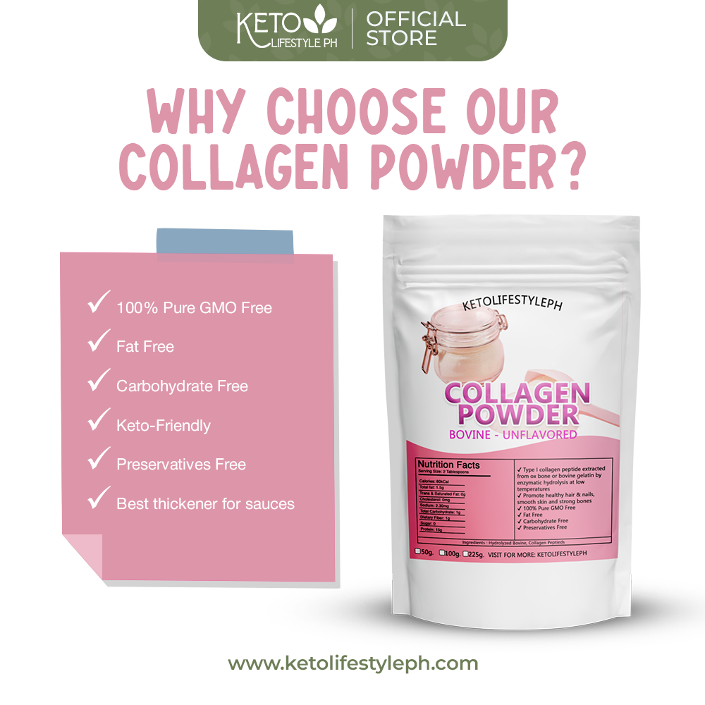 Collagen Powder 100g/1kg (Unflavored/Bovine/Keto & Low-carb Approved)