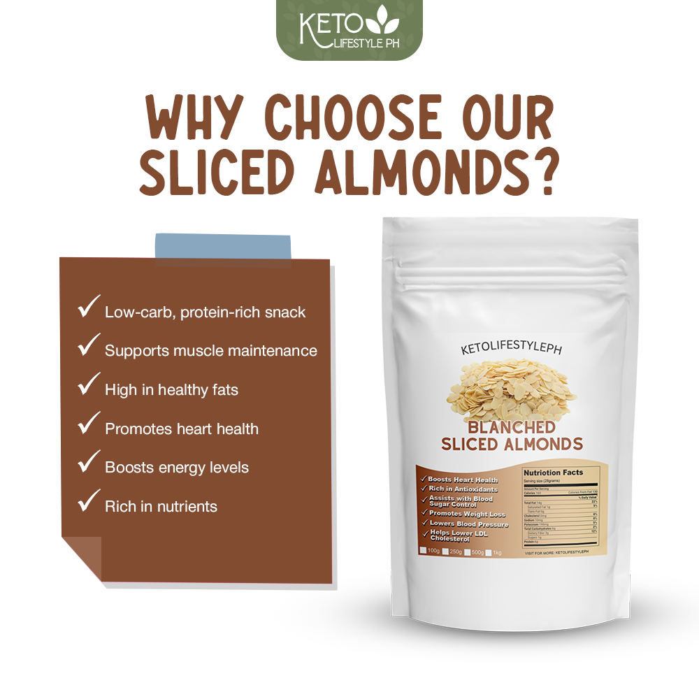 Blanched Sliced Almonds for Baking and Cooking (Keto | Low-Carb)