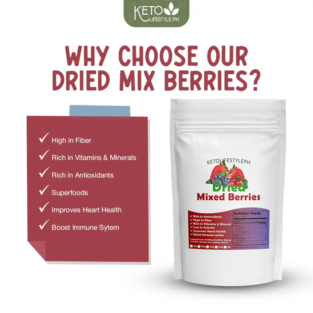 Dried Mixed Berries (Strawberries/Blueberries/Cranberries)
