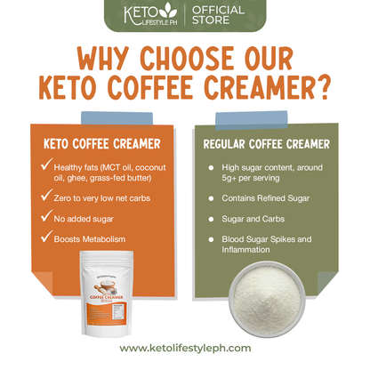 KETO Coffee Creamer with MCT OIL (CARB FREE/SUGAR FREE)