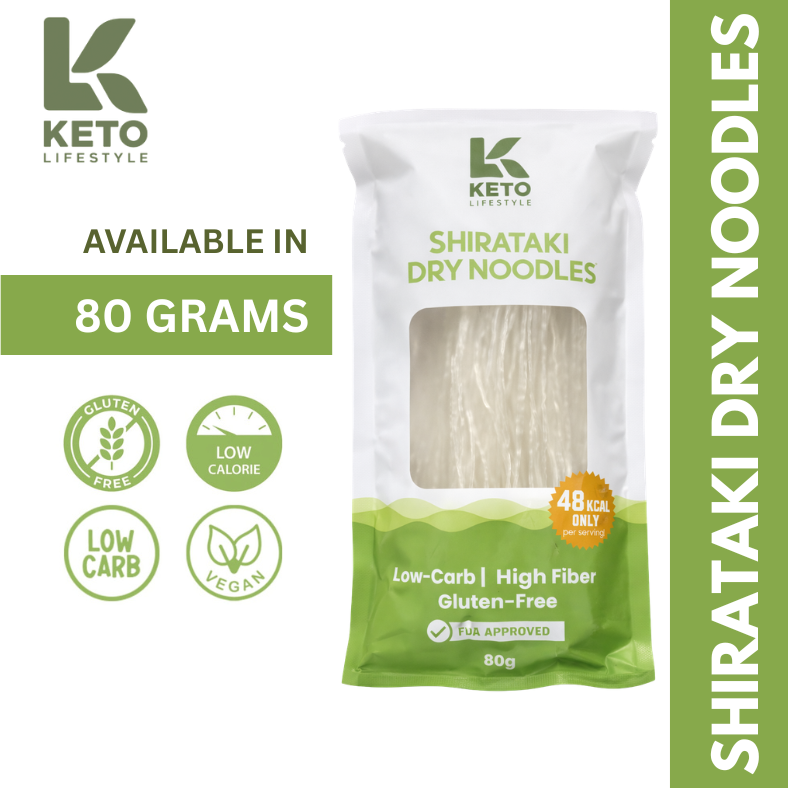 Shirataki Dry Noodles - Low Calorie, Low Carb, and Gluten-Free (80g)