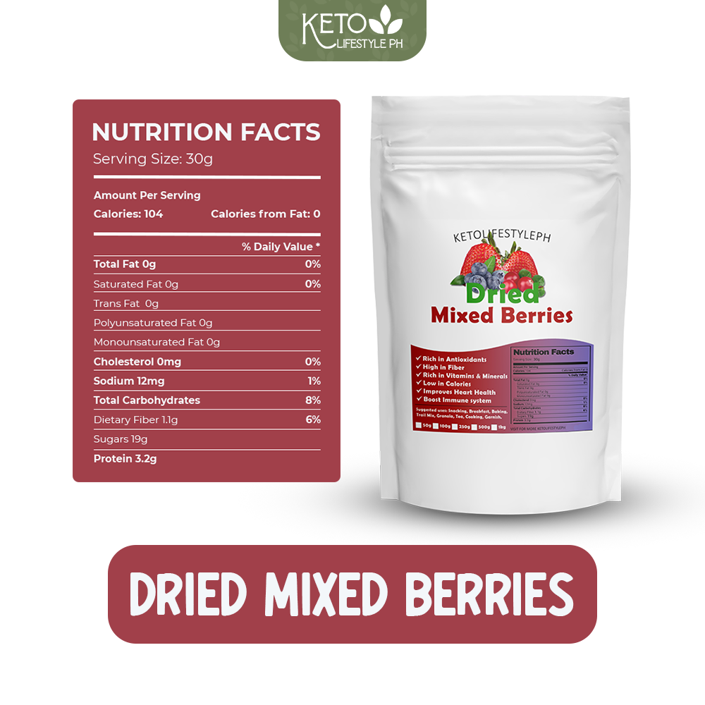 Dried Mixed Berries (Strawberries/Blueberries/Cranberries)