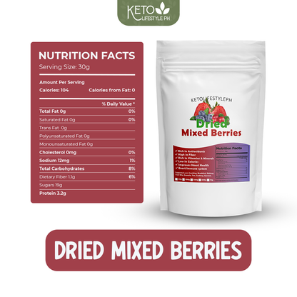 Dried Mixed Berries (Strawberries/Blueberries/Cranberries)