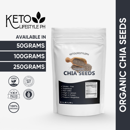 Organic Black CHIA Seeds 100g-250g (Keto/Low-carb/Superfood)