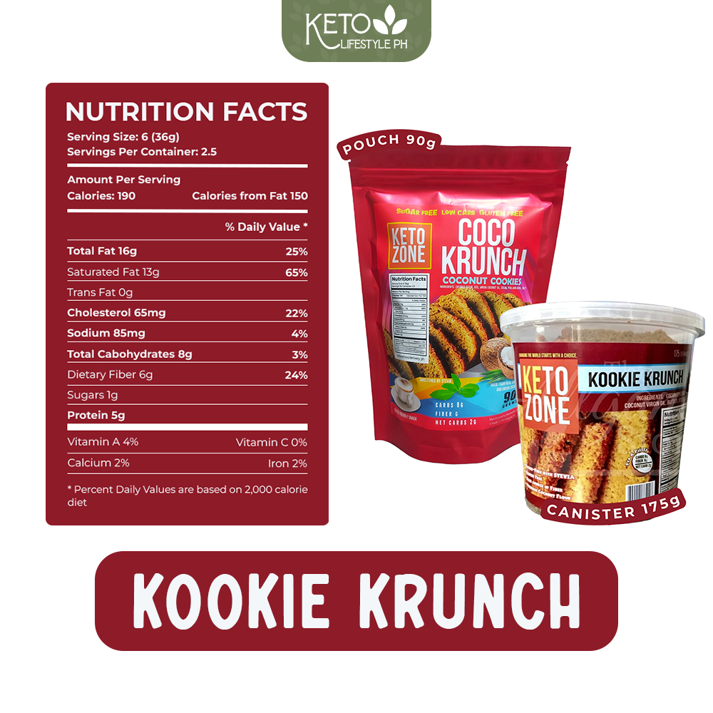 KETO Kookie Krunch 2.5g NET CARBS ONLY!! (SUGAR-FREE/GUILT-FREE)