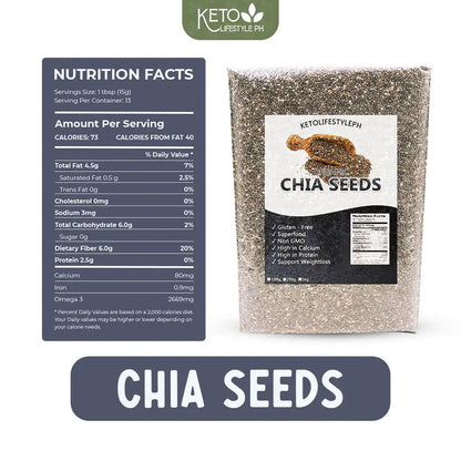 Organic Black CHIA Seeds 100g-250g (Keto/Low-carb/Superfood)