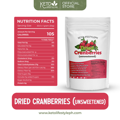 Dried Cranberries (Unsweetened)