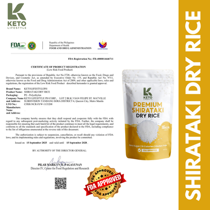 Dry | Dried Shirataki Rice Konjac (Low-carb/Low Calorie)