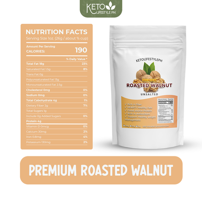 Roasted Walnuts (Vacuum Sealed, Unsalted, Ready to Eat)