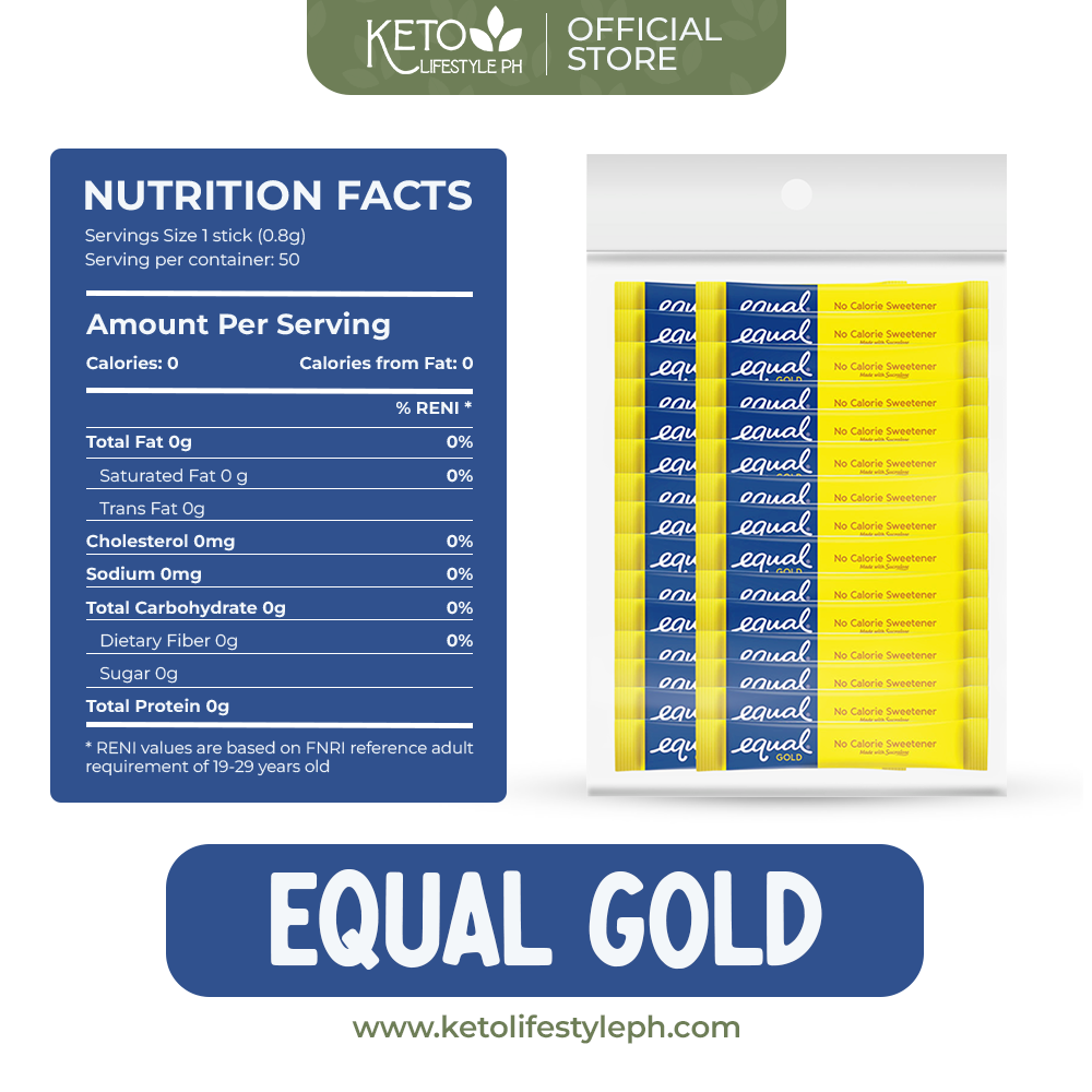 Equal Gold 100pcs/50pcs Keto Approved Sweetener
