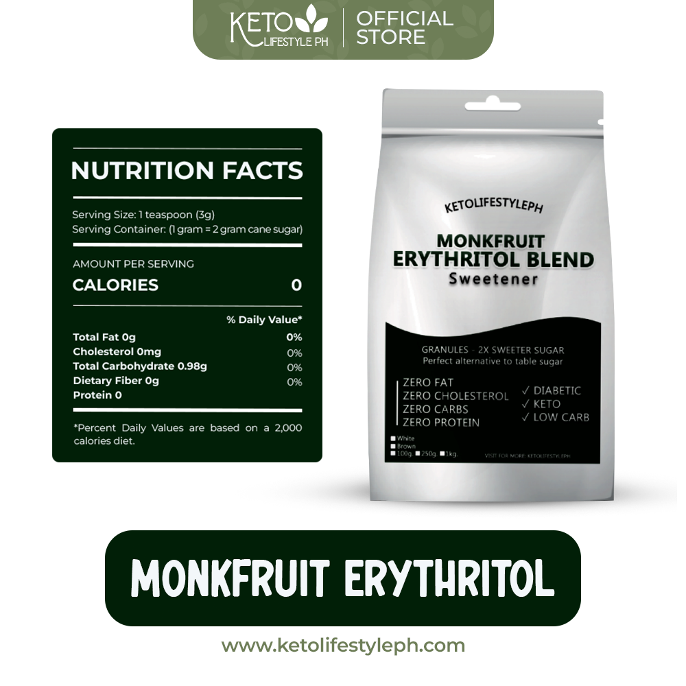 Brown and White MonkFruit Sweetener 1kg/500g - Ideal for Low-Carb/Diabetic Diets