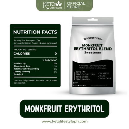 Brown and White MonkFruit Sweetener 1kg/500g - Ideal for Low-Carb/Diabetic Diets
