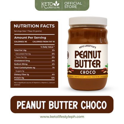 CHOCO Peanut Butter 260g/600g (SUGAR FREE/KETO APPROVED/DIABETIC FRIENDLY)