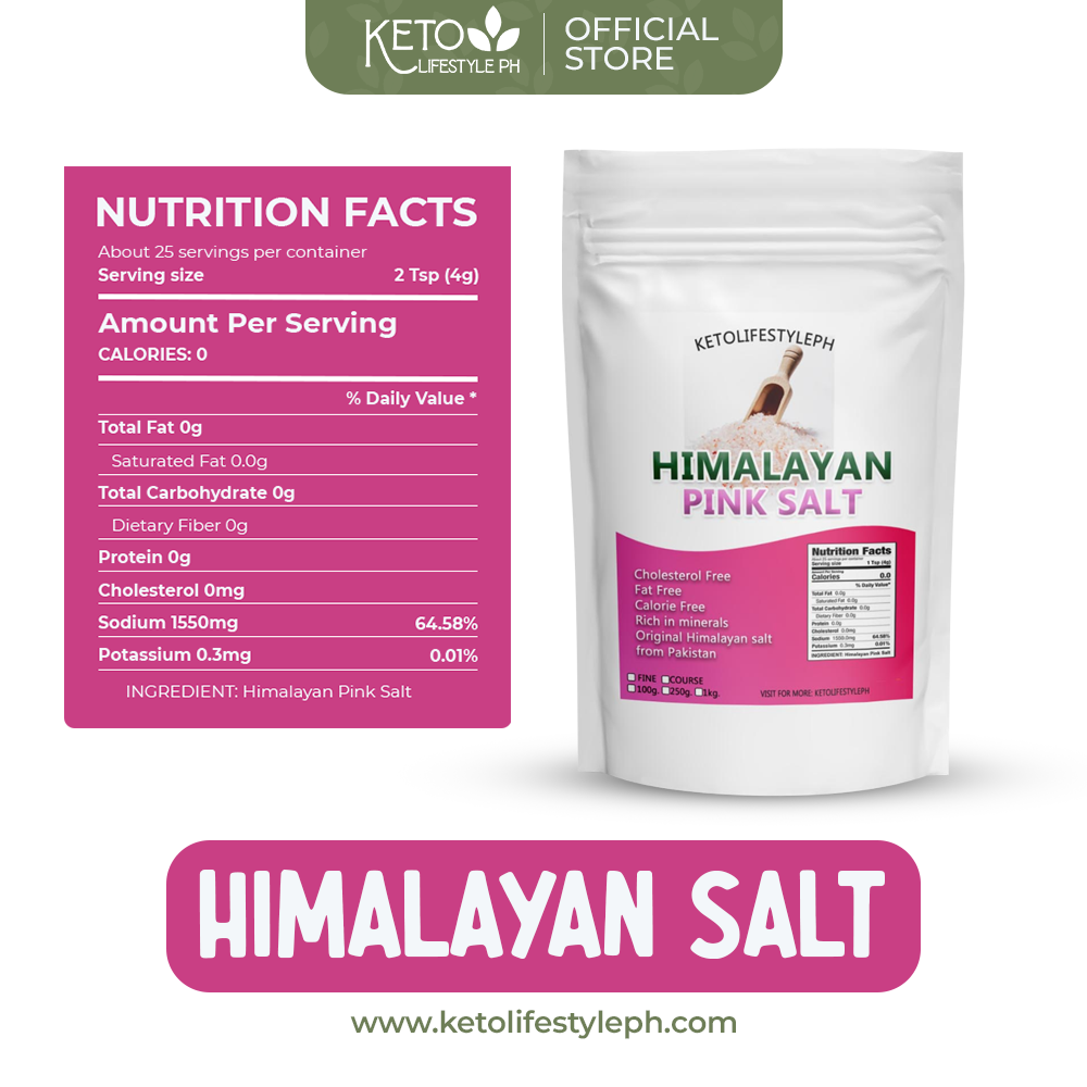 Pink Himalayan Salt 1kg/250g/100g (Authentic from Pakistan/Keto/Low-carb)