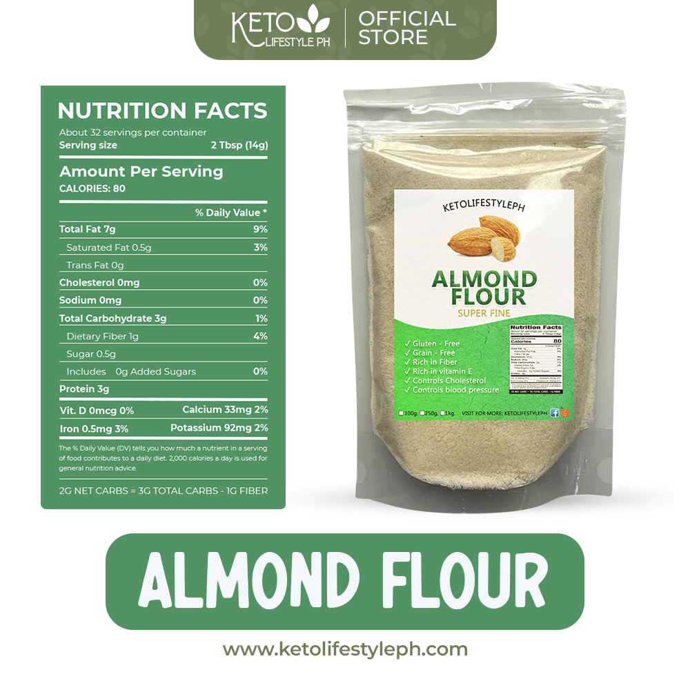 Organic Almond Flour EXTRA FINE 500g/1kg (Keto Flour/Low-carb/Good For Baking)