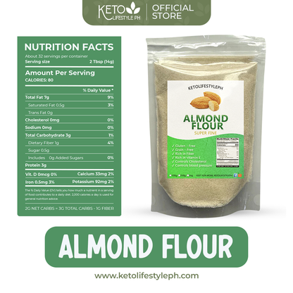 Organic Almond Flour EXTRA FINE 500g/1kg (Keto Flour/Low-carb/Good For Baking)
