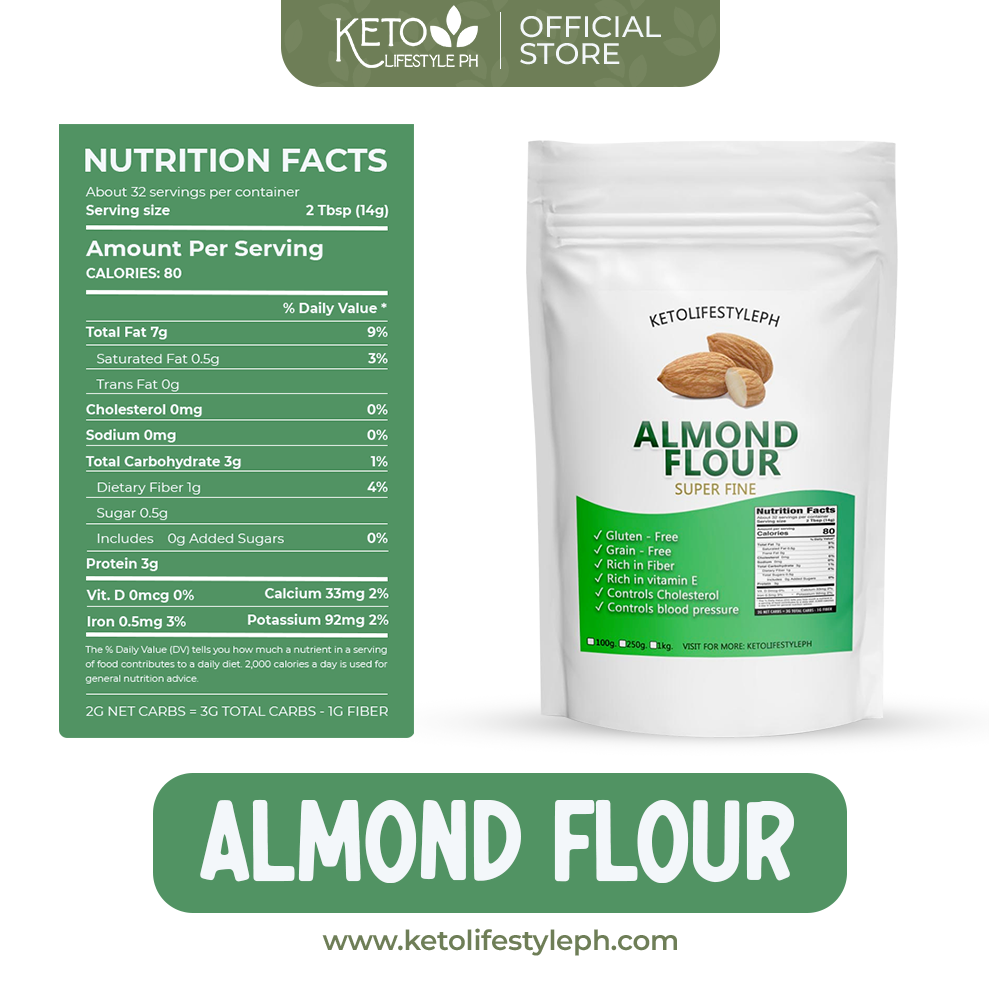 Organic Almond Flour EXTRA FINE 250grams (KETO APPROVED, GLUTEN-FREE)