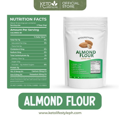 Organic Almond Flour EXTRA FINE 250grams (KETO APPROVED, GLUTEN-FREE)
