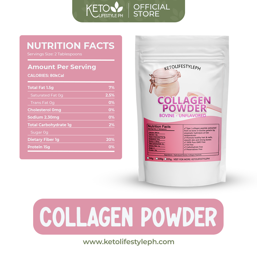 Collagen Powder 100g/1kg (Unflavored/Bovine/Keto & Low-carb Approved)