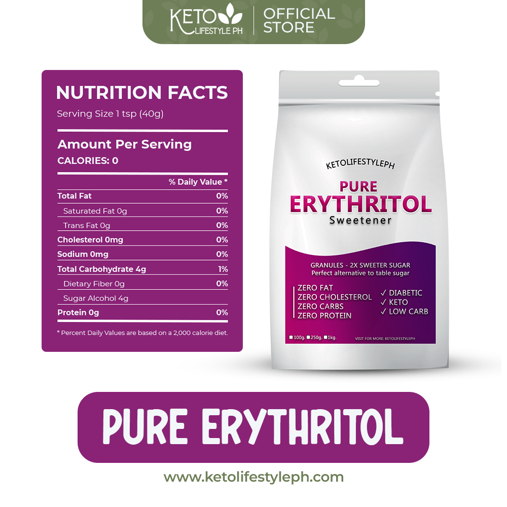 Erythritol Granules & Powder 500g/1kg (KETO SWEETENER/Diabetic Sweetener/Gluten-Free)
