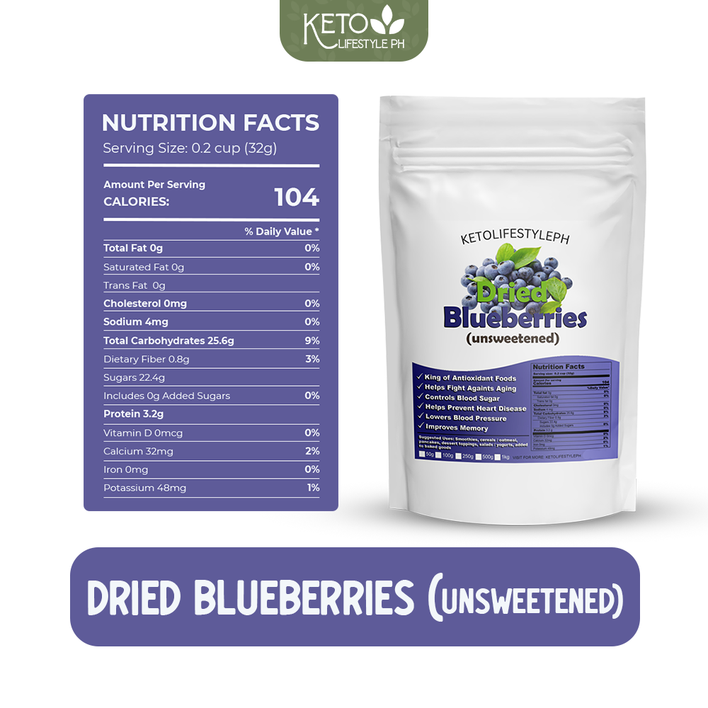 Dried Blueberries (Unsweetened)