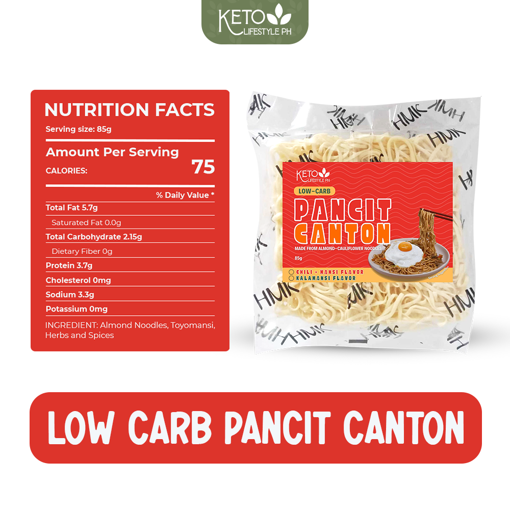 Low Carb Pancit Canton Chilimansi / Calamansi Flavor – Keto Friendly, Sugar-Free, High Fiber Instant