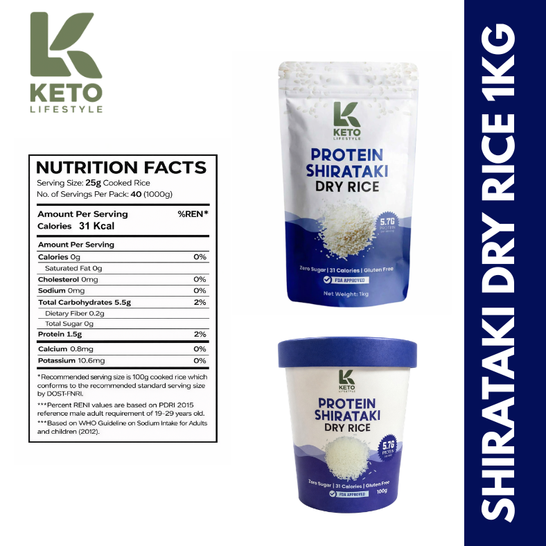 Protein Shirataki Dry Rice Cups 24pcs – Low Carb | Keto Friendly | Konjac Rice | Gluten-Free |